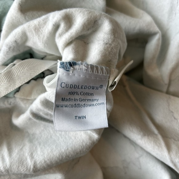 Cuddledown Twin Duvet Cover Flannel Kids Sheep Print Teal + Standard Pillow Case - Picture 10 of 10